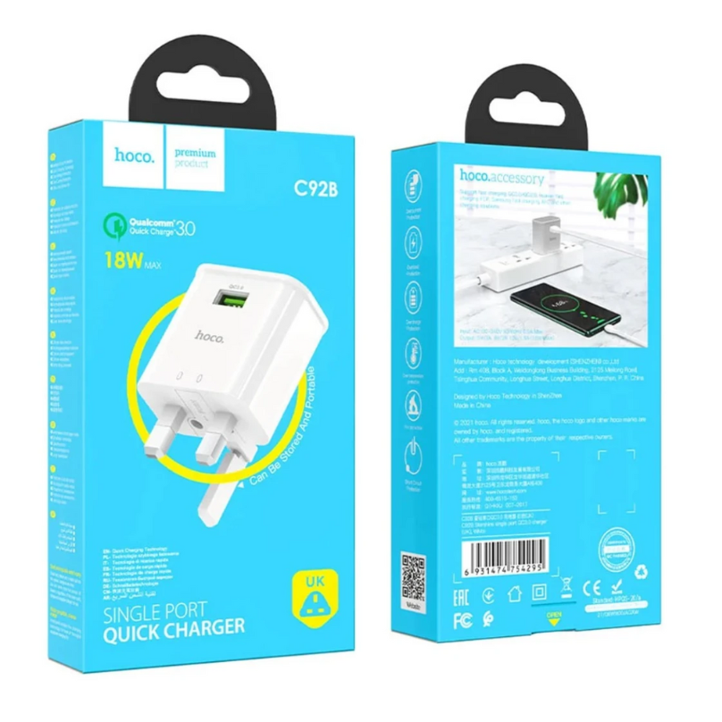 Hoco C85B Dual Port (PD+QC) Ladegerät 20W